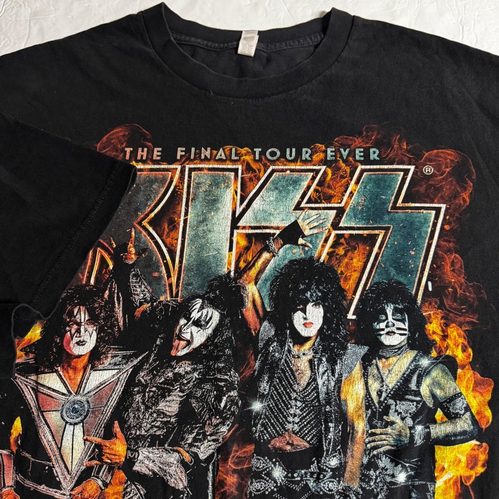 KISS End Of The Road World Tour T-Shirt Mens 3XL Black Final Tour Ever Graphic